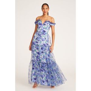 THEIA Dionne Off Shoulder Gown